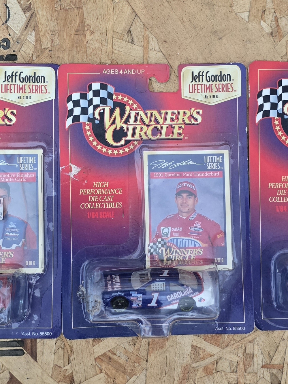 3- 1:64 scale Jeff Gordon Winner's Circle Lifetime Series Diecast